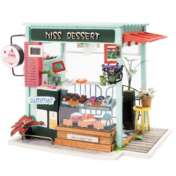 robotime Other - Robotime DIY House Ice Cream Station Furniture Miniature Wooden Dollhouse